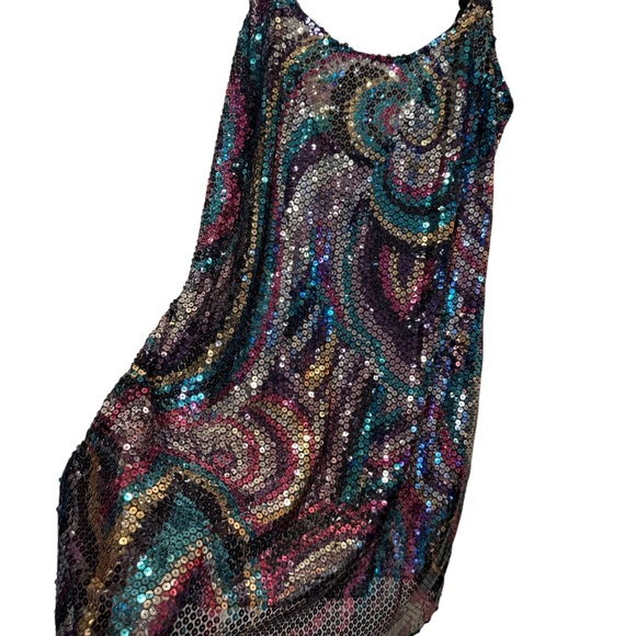 Intimately Free People FP Multi Color Sequin Party Mini Dress sz XS - Picture 4 of 12